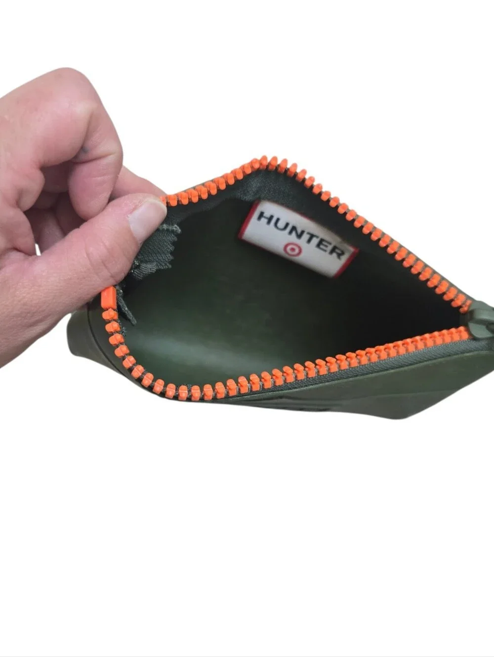 Hunter for Target Green Rubber Pouch Wristlet